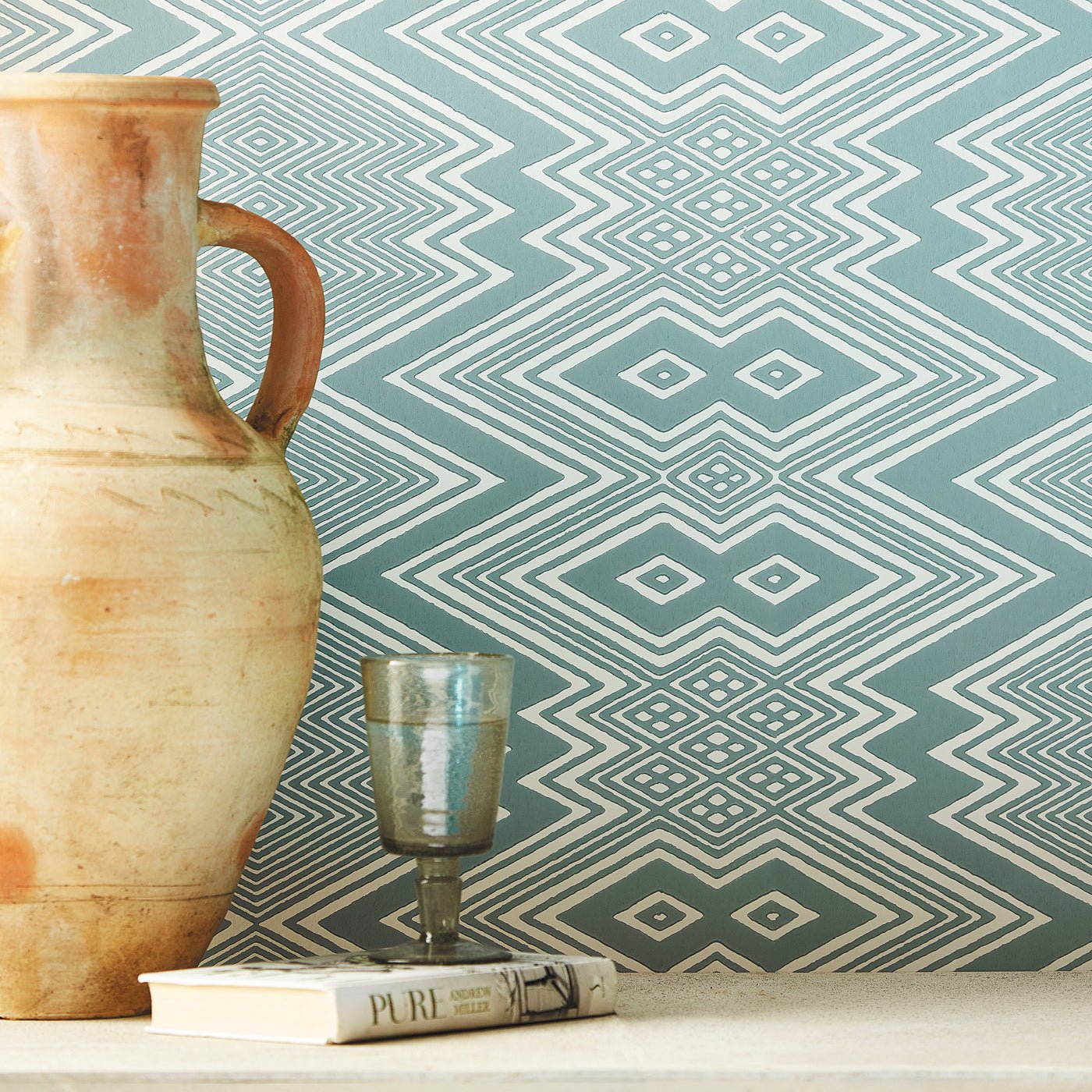 Ankara Wallpaper - Sky/Awakening - HQN2112848 - Harlequin - Premier Wallcovering