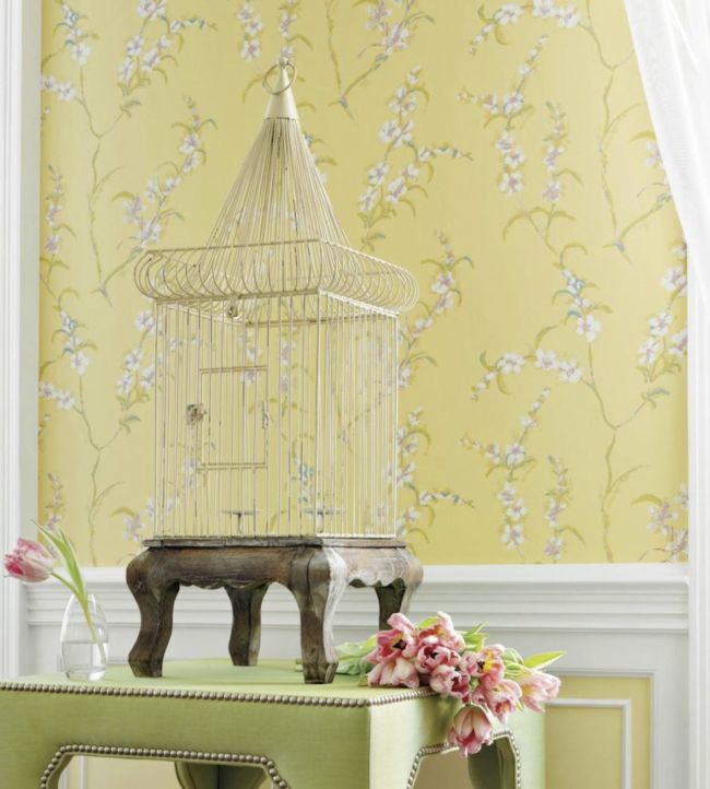 Japonica Room Wallpaper - Yellow