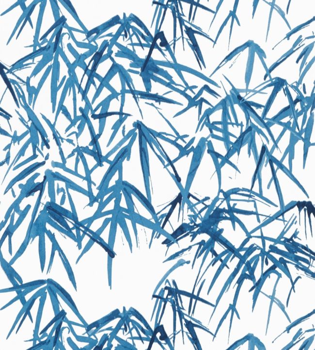 Kyoto Leaves Wallpaper - Blue