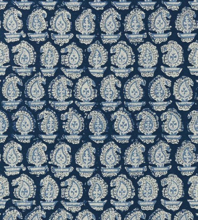 Gada Paisley Wallpaper - Blue