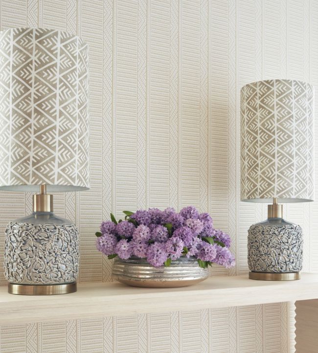 Montecito Stripe Room Wallpaper - Cream