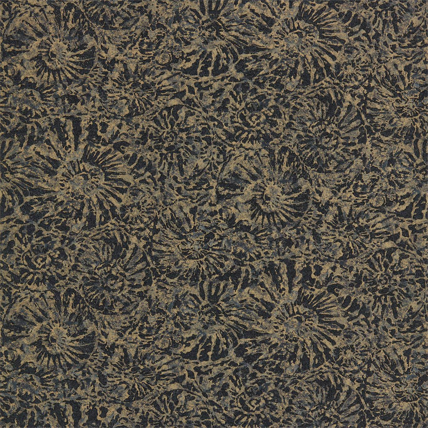 Anthology Ammonite Wallpaper - Charcoal/Brass - EANW112562 - Harlequin - Premier Wallcovering
