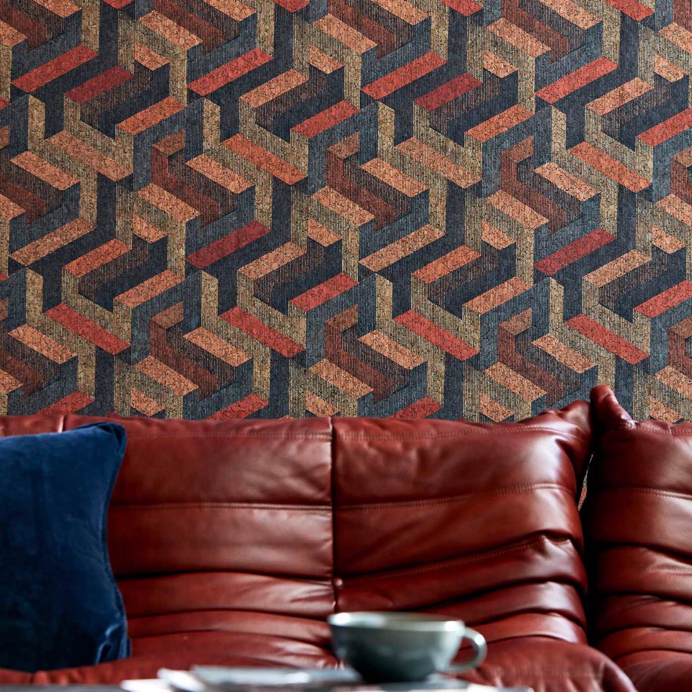 Anthology Escheresque Wallpaper - Charcoal/Natural - EANW112582 - Harlequin - Premier Wallcovering