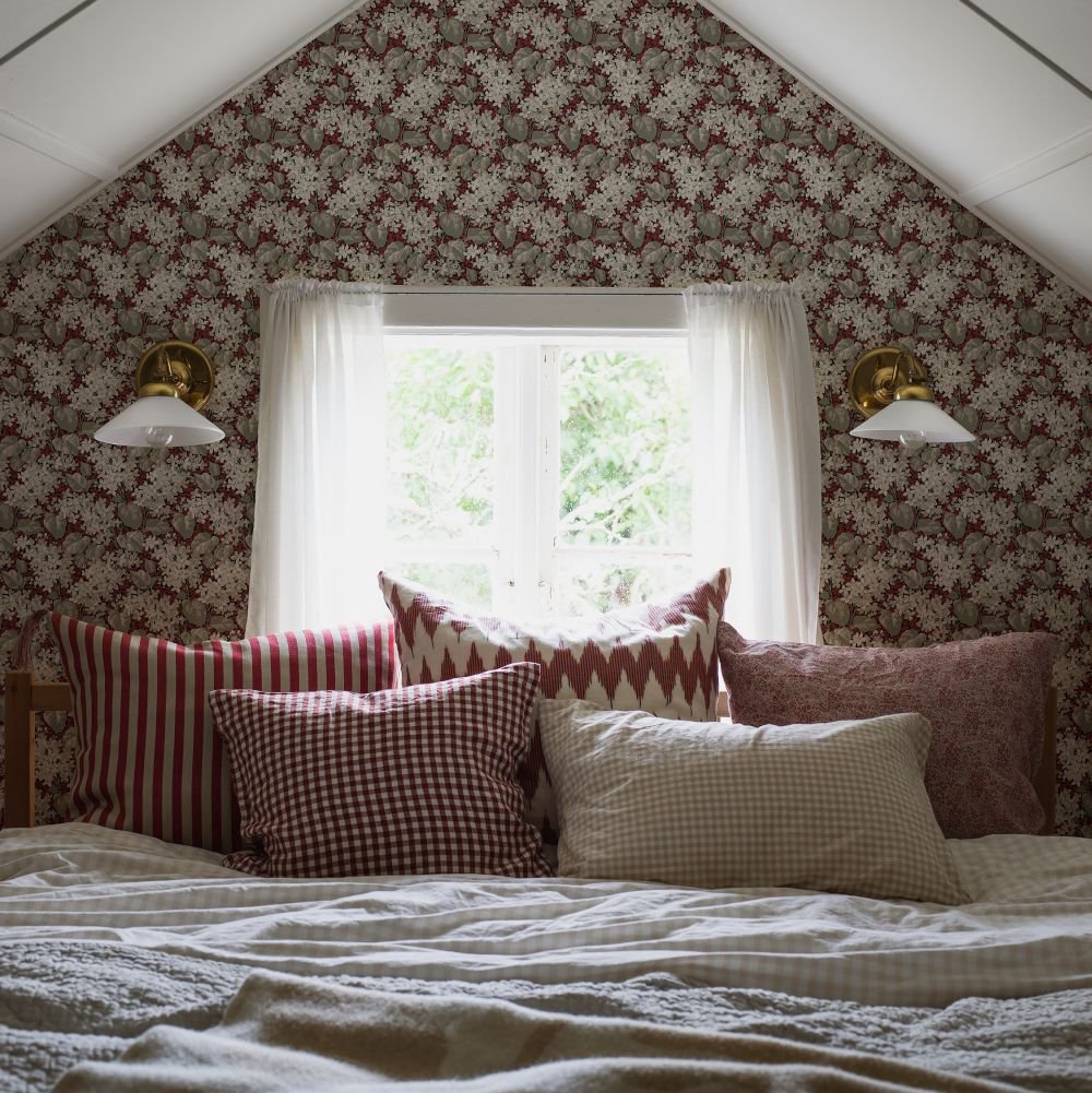 Aratorp Wallpaper - Red - Boråstapeter - 4161 - Premier Wallcovering