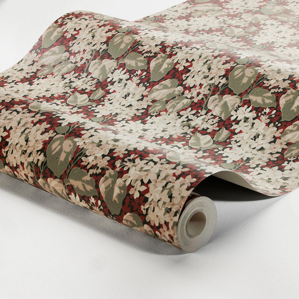 Aratorp Wallpaper - Red - Boråstapeter - 4161 - Premier Wallcovering