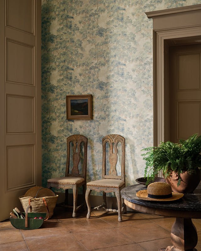 Arbour Sisal Wallpaper - Olive Green - Colefax & Fowler - W7025-03