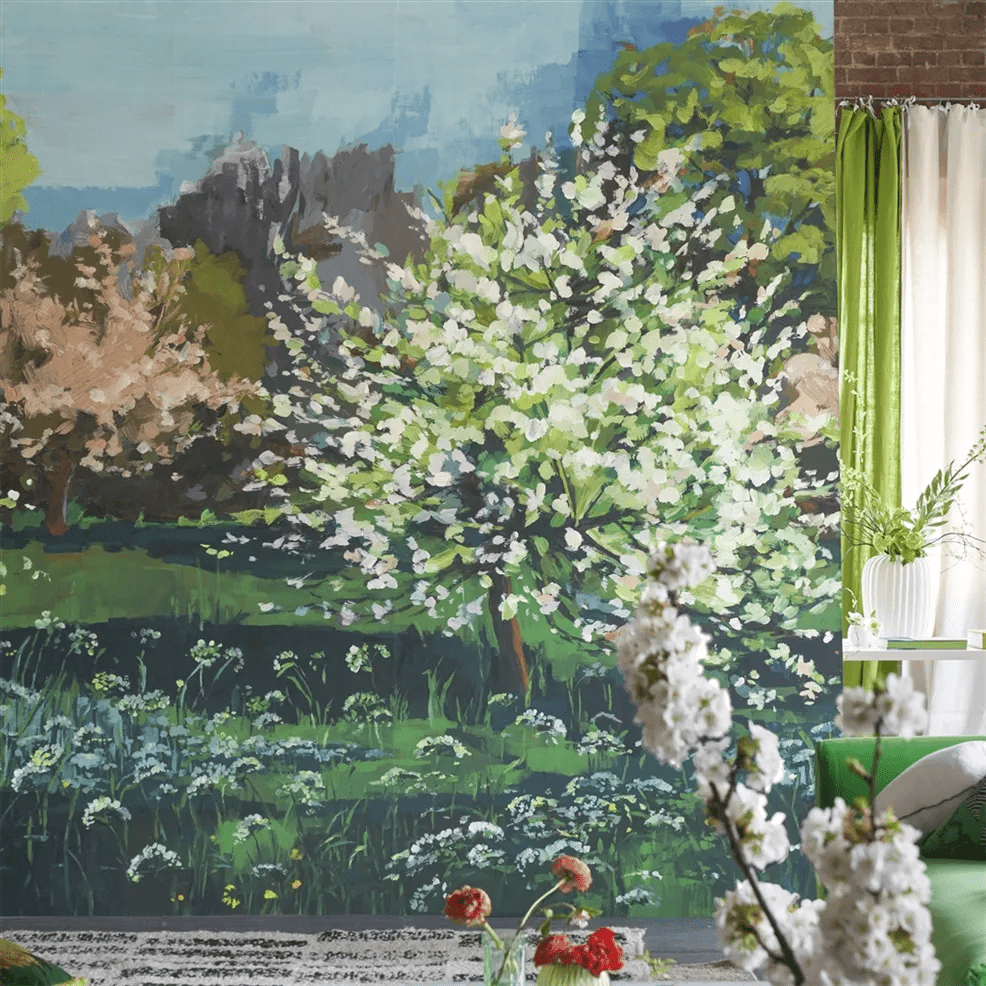 Arbre De Printemps Wallpaper - Celadon - PDG1180/01 - Designers Guild