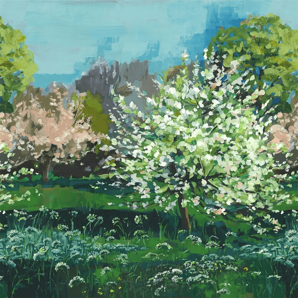 Arbre De Printemps Wallpaper - Celadon - PDG1180/01 - Designers Guild