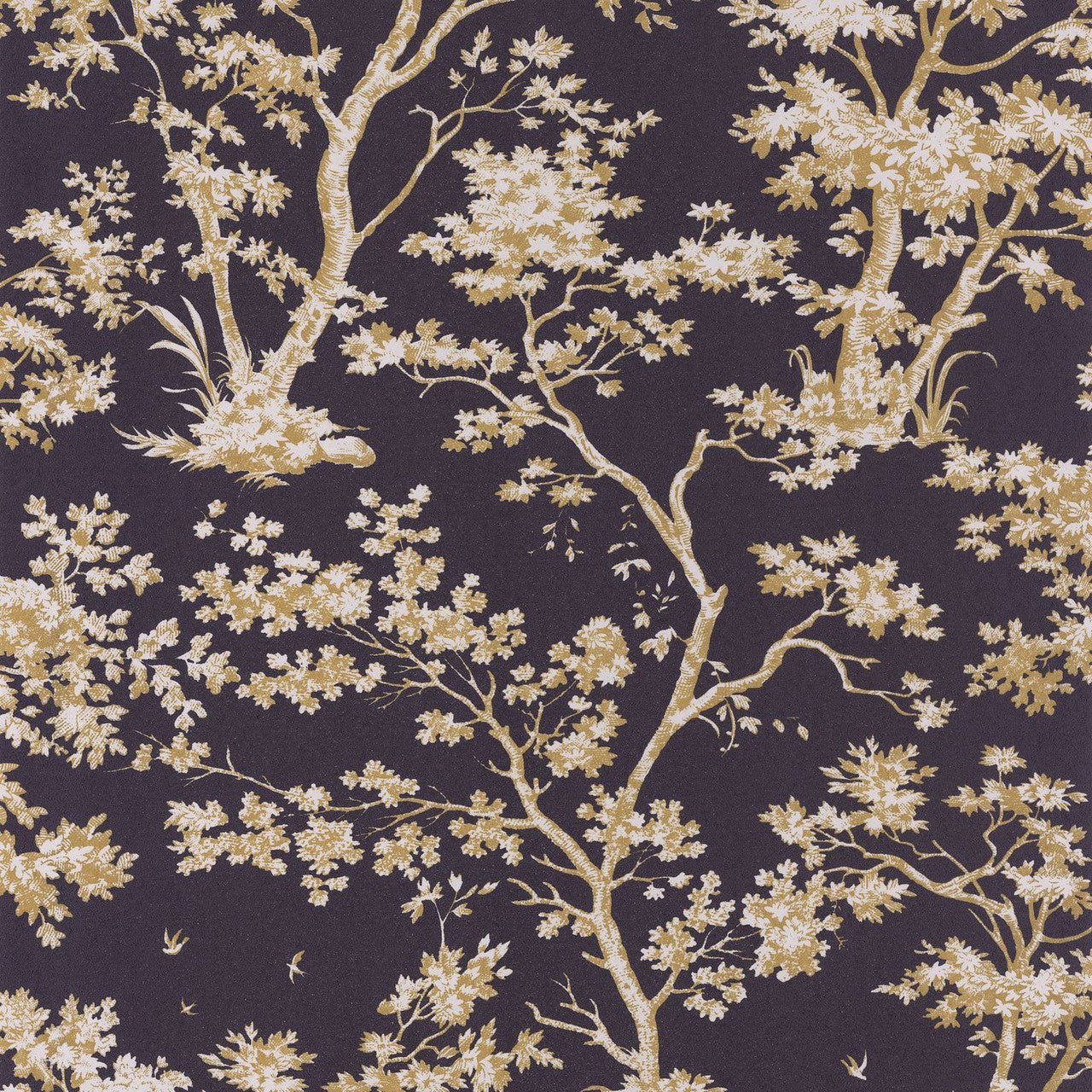 Arbre Fontainebleau Wallpaper - Black - Casadeco - 81525205 - Premier Wallcovering