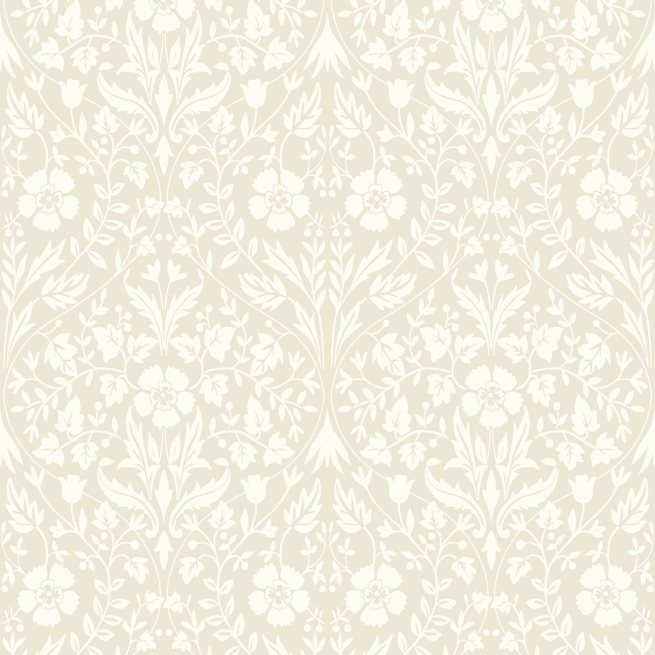 Archibald Arts and Crafts Wallpaper - Beige Lin - Casadeco - 86331004 - Premier Wallcovering
