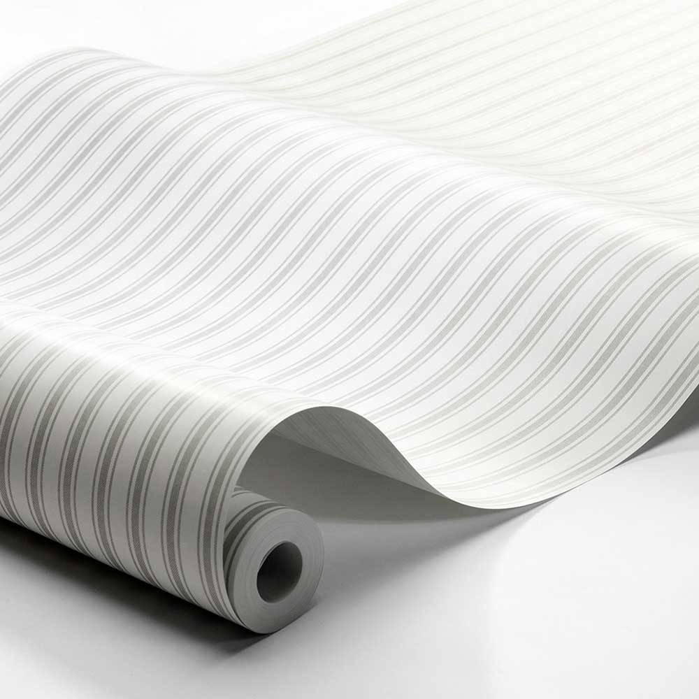 Aspo Stripe Wallpaper - Light Grey - Boråstapeter - 8872 - Premier Wallcovering