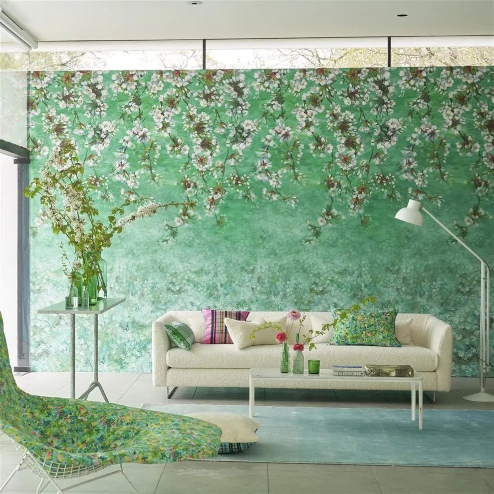 Assam Blossom Wallpaper - Emerald - PDG1133/03 - Designers Guild