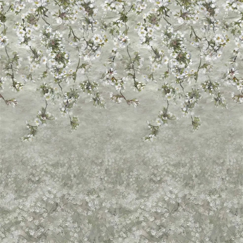 Assam Blossom Wallpaper - Platinum - PDG1133/01 - Designers Guild