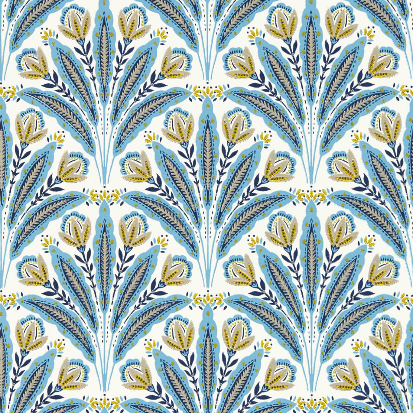 Attingham Wallpaper - Denim - Clarke & Clarke - W0193/02 - Premier Wallcovering