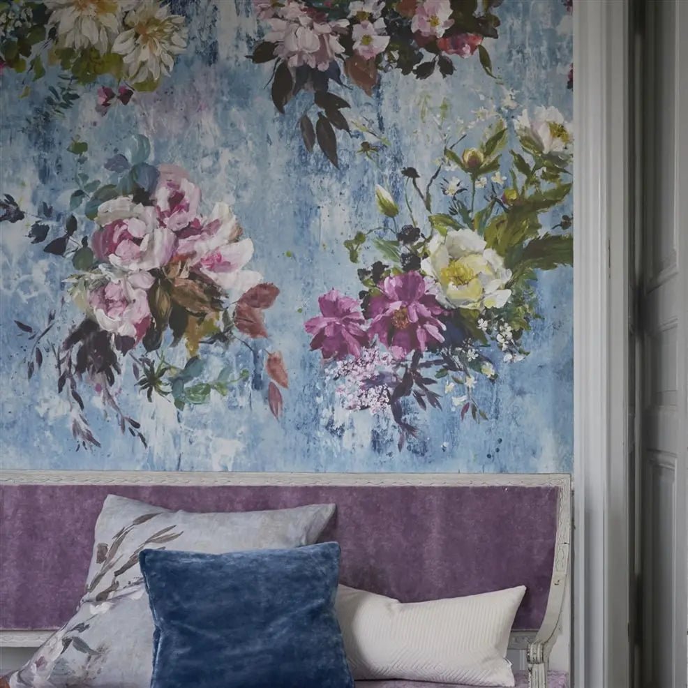 Aubriet Wallpaper - Slate Blue - PDG717/03 - Designers Guild