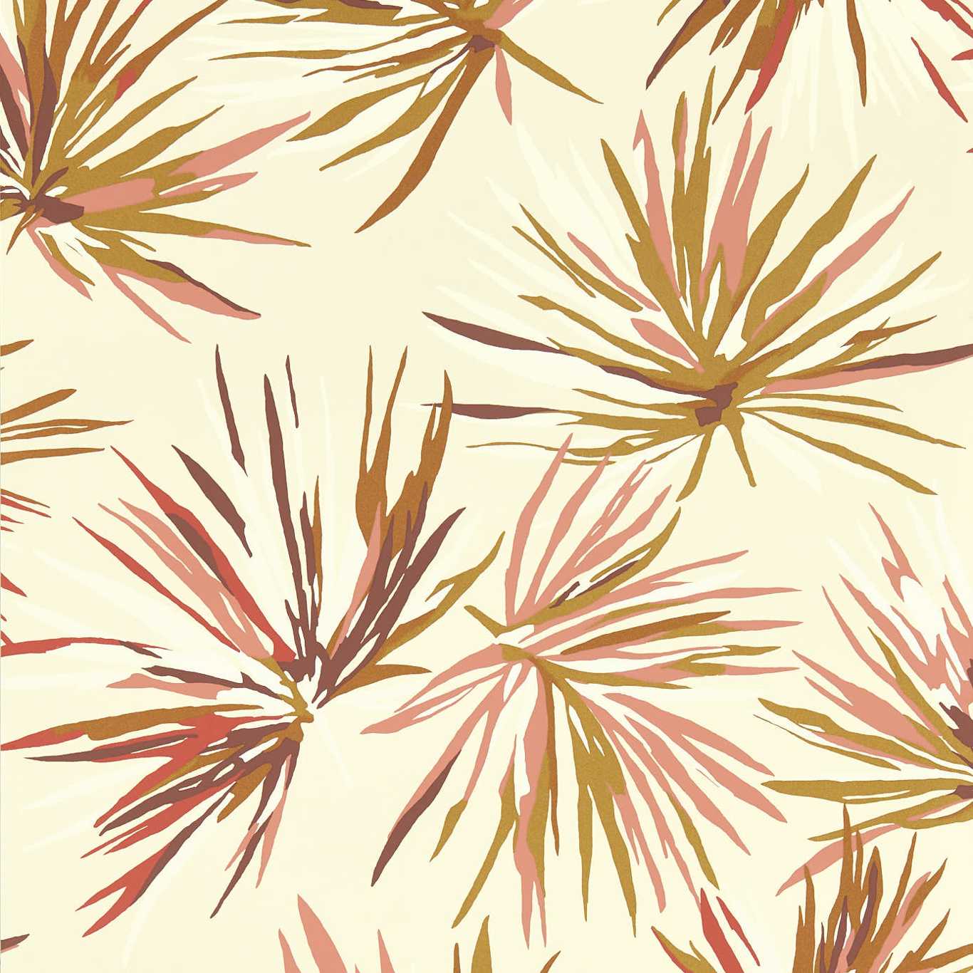 Aucuba Wallpaper - Gold/Rosewood/Parchment - HM7W112745 - Harlequin - Premier Wallcovering