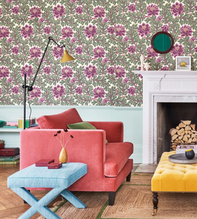 Aurora Wallpaper - Petrol & Teal on Ink - 116/1003 - Cole & Son - Premier Wallcovering