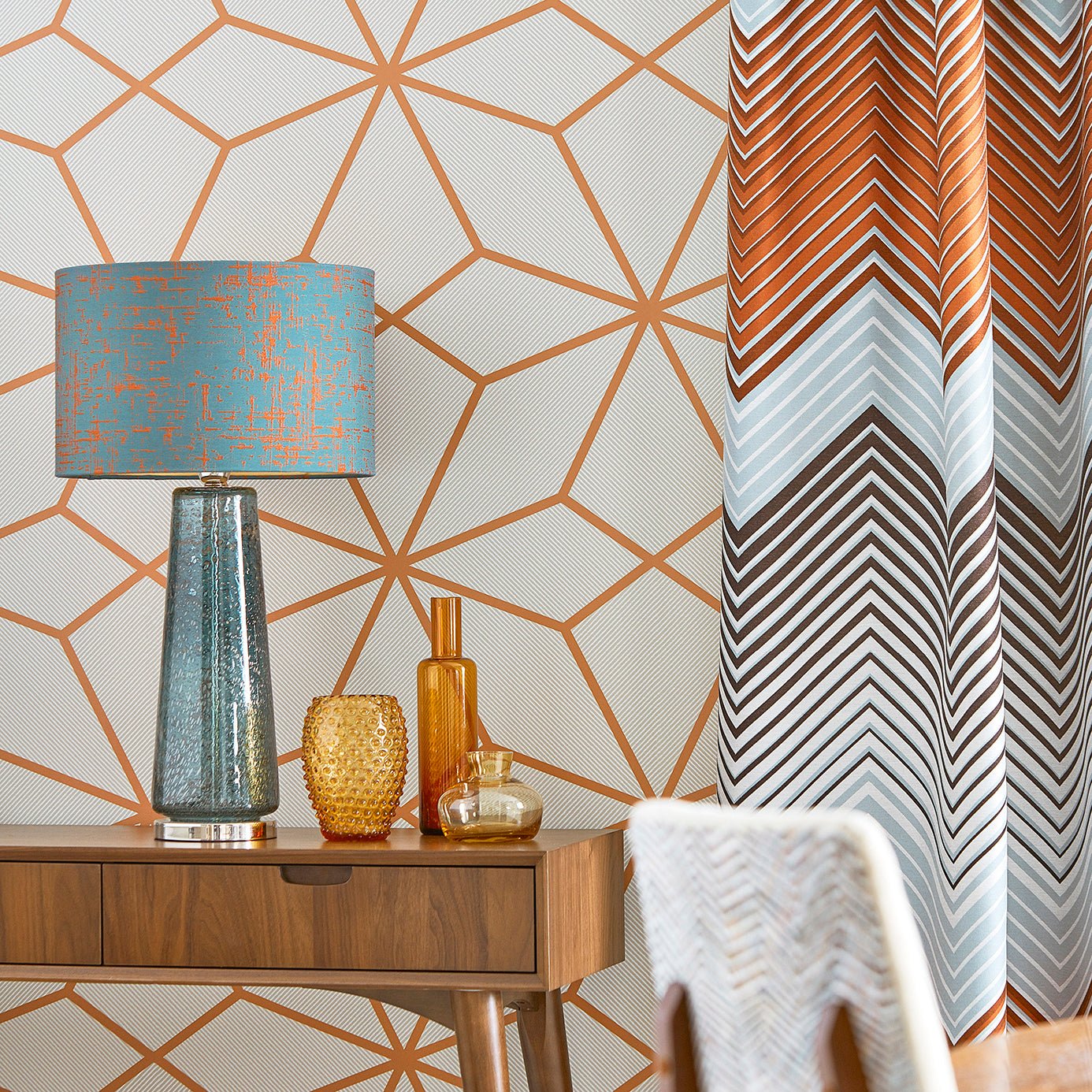 Axal Wallpaper - Rust - HMWF111979 - Harlequin - Premier Wallcovering