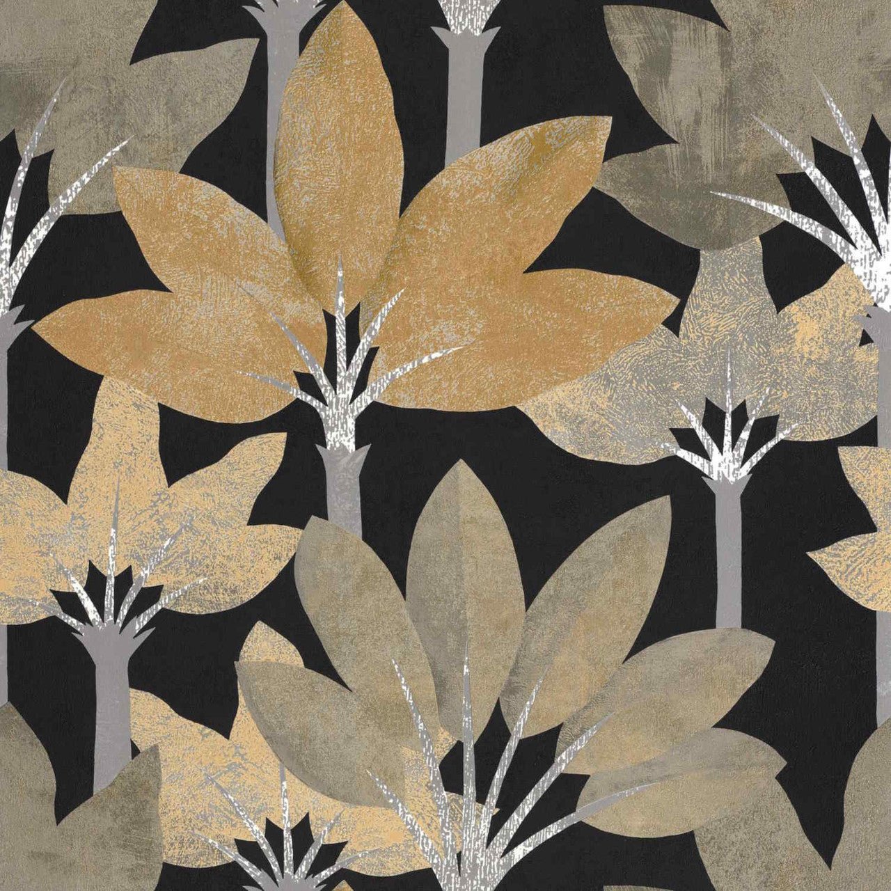 Babel Babylone Wallpaper - Mordore Noir - Casadeco - 89712390 - Premier Wallcovering