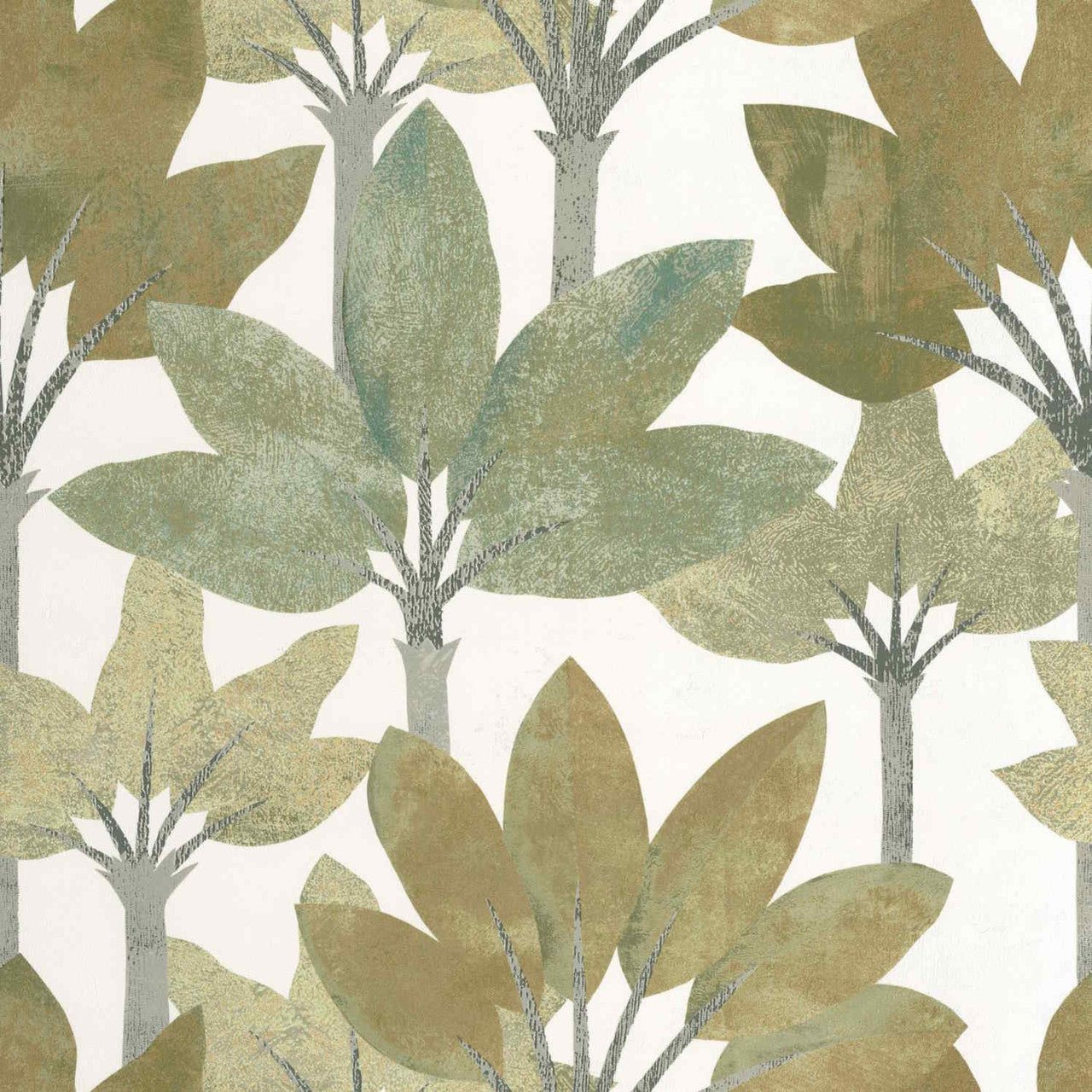 Babel Babylone Wallpaper - Vert Nil - Casadeco - 89717283 - Premier Wallcovering