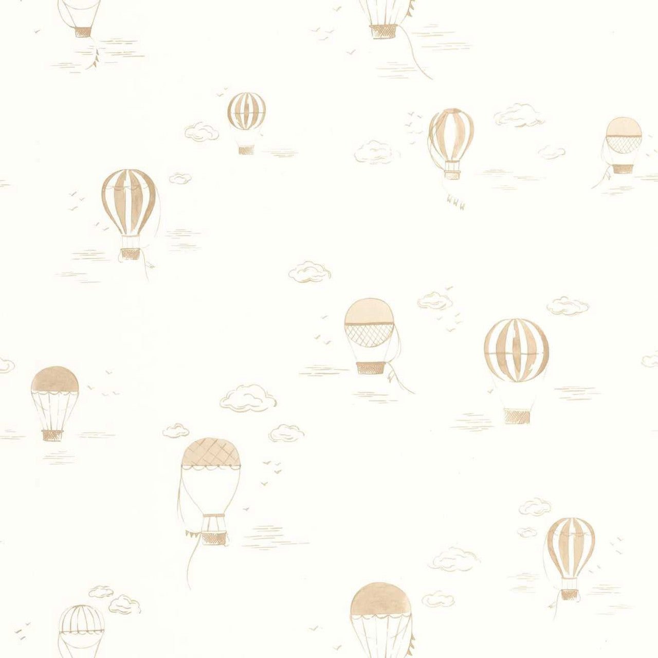 Balloons In The Clouds Once Upon A Time Wallpaper - Camel - Casadeco - 200851441 - Premier Wallcovering