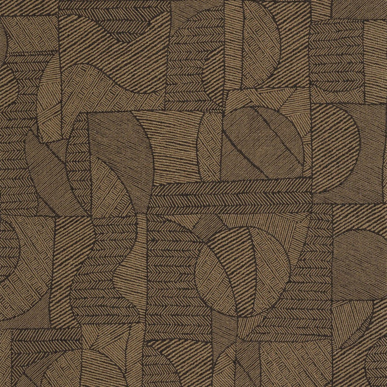 Baman Matera Wallpaper - Or / Noir - Casadeco - 201162707 - Premier Wallcovering