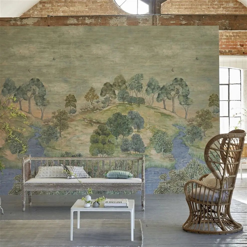 Bandipur Grasscloth Wallpaper - Sky - PDG1144/01 - Designers Guild