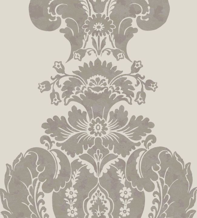 Baudelaire Wallpaper - Metallic Silver on Grey - 94/1004 - Cole & Son - Premier Wallcovering