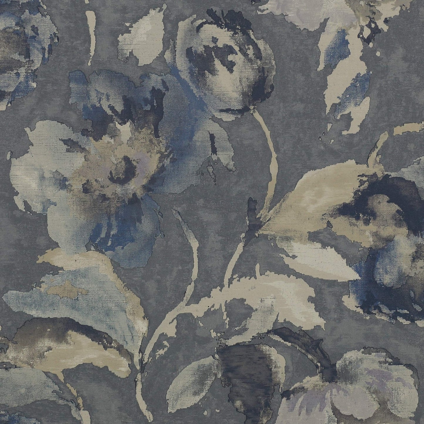 Beatrice Wallpaper - Steel/Blue - J162W - 02 - Jane Churchill