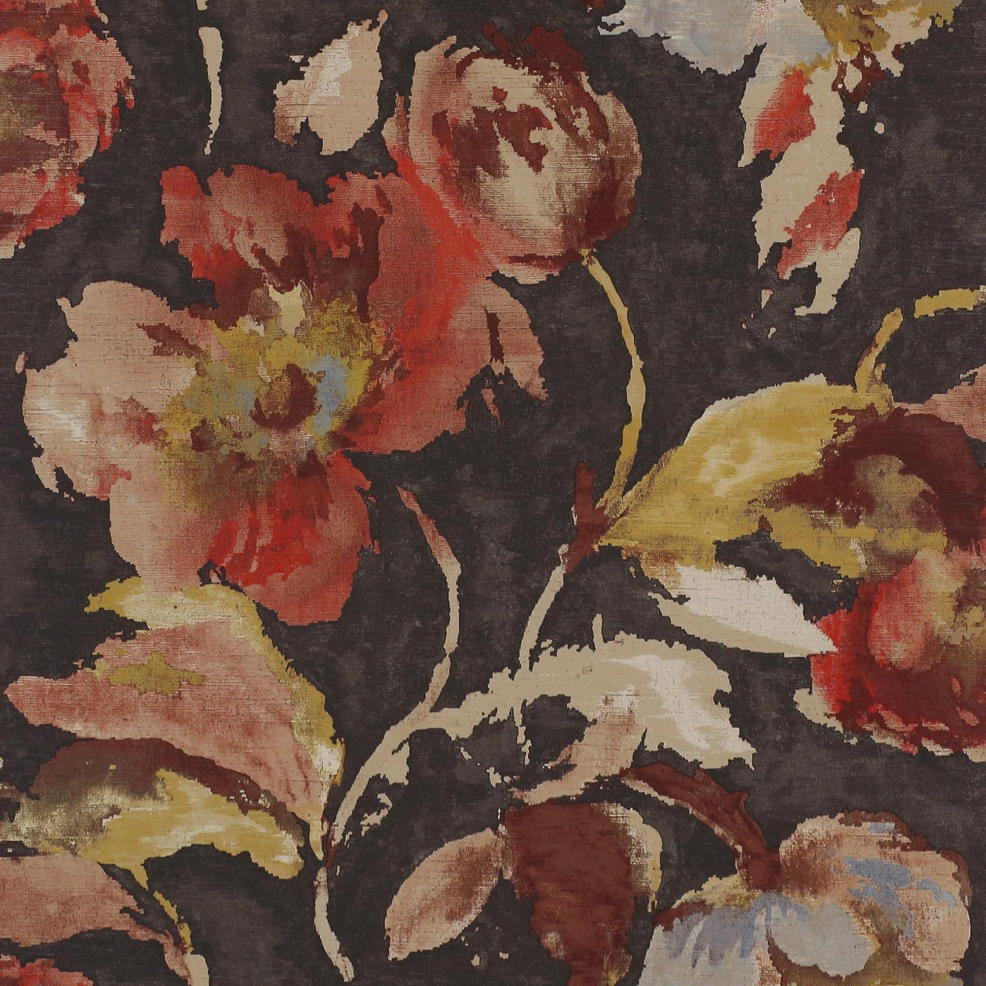 Beatrice Wallpaper - Charcoal/Copper - J162W - 05 - Jane Churchill