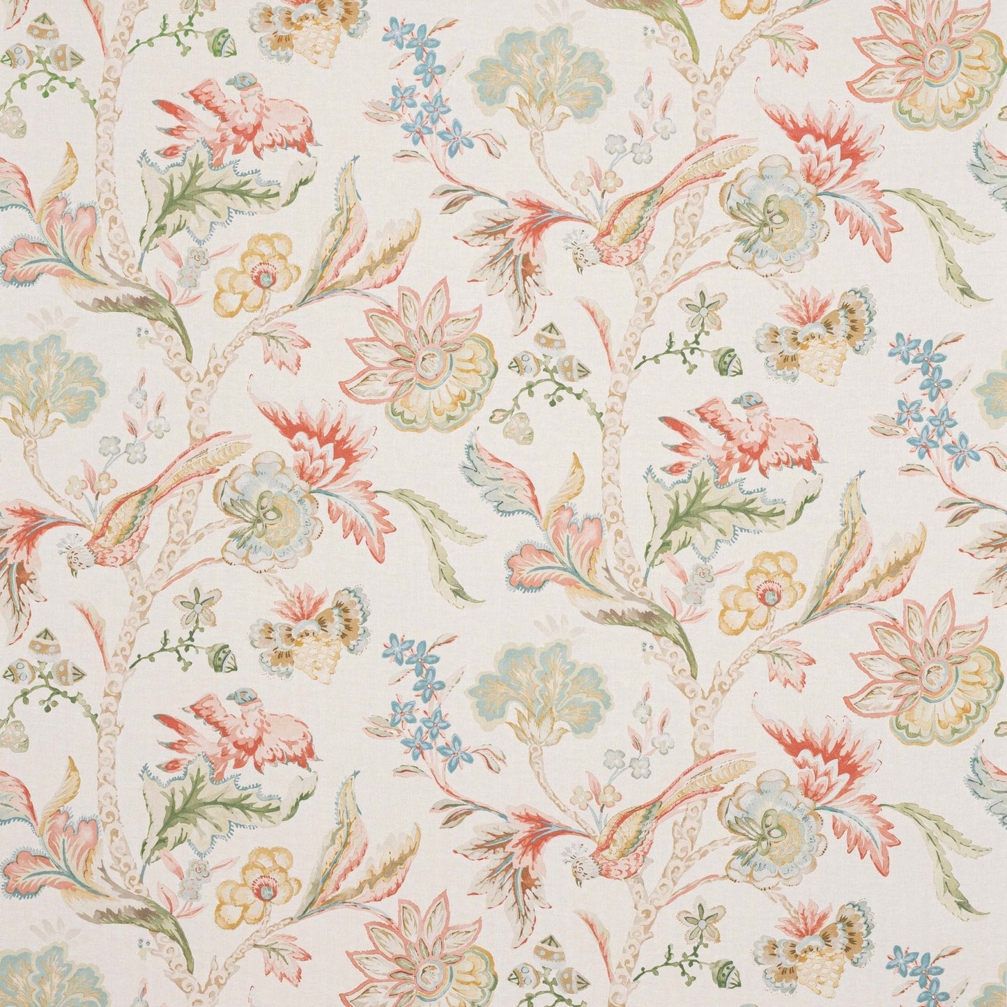 Belevedere Wallcovering Wallpaper - Pink/Green - Colefax & Fowler - W7026-01