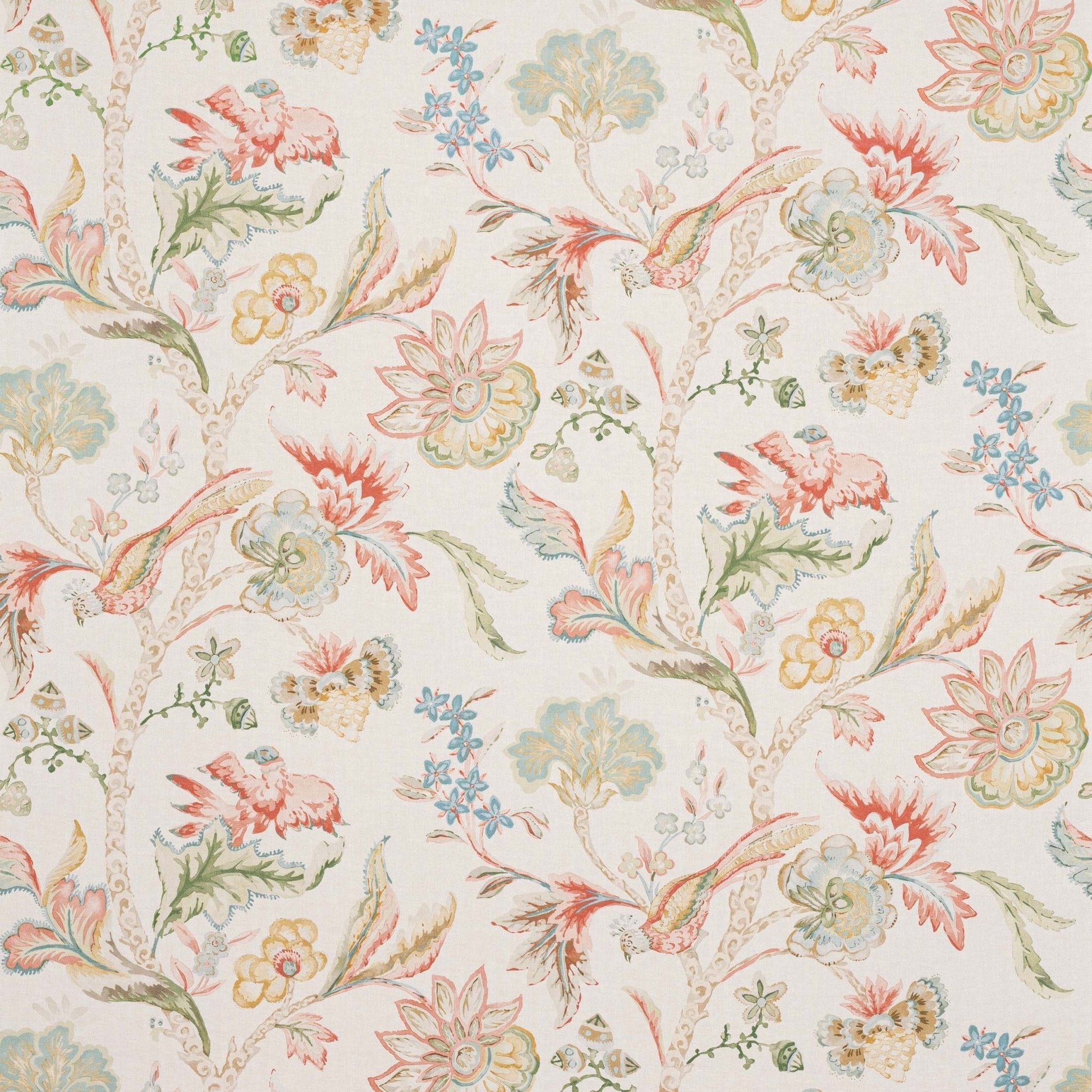 Belevedere Wallcovering Wallpaper - Pink/Green - Colefax & Fowler - W7026-01