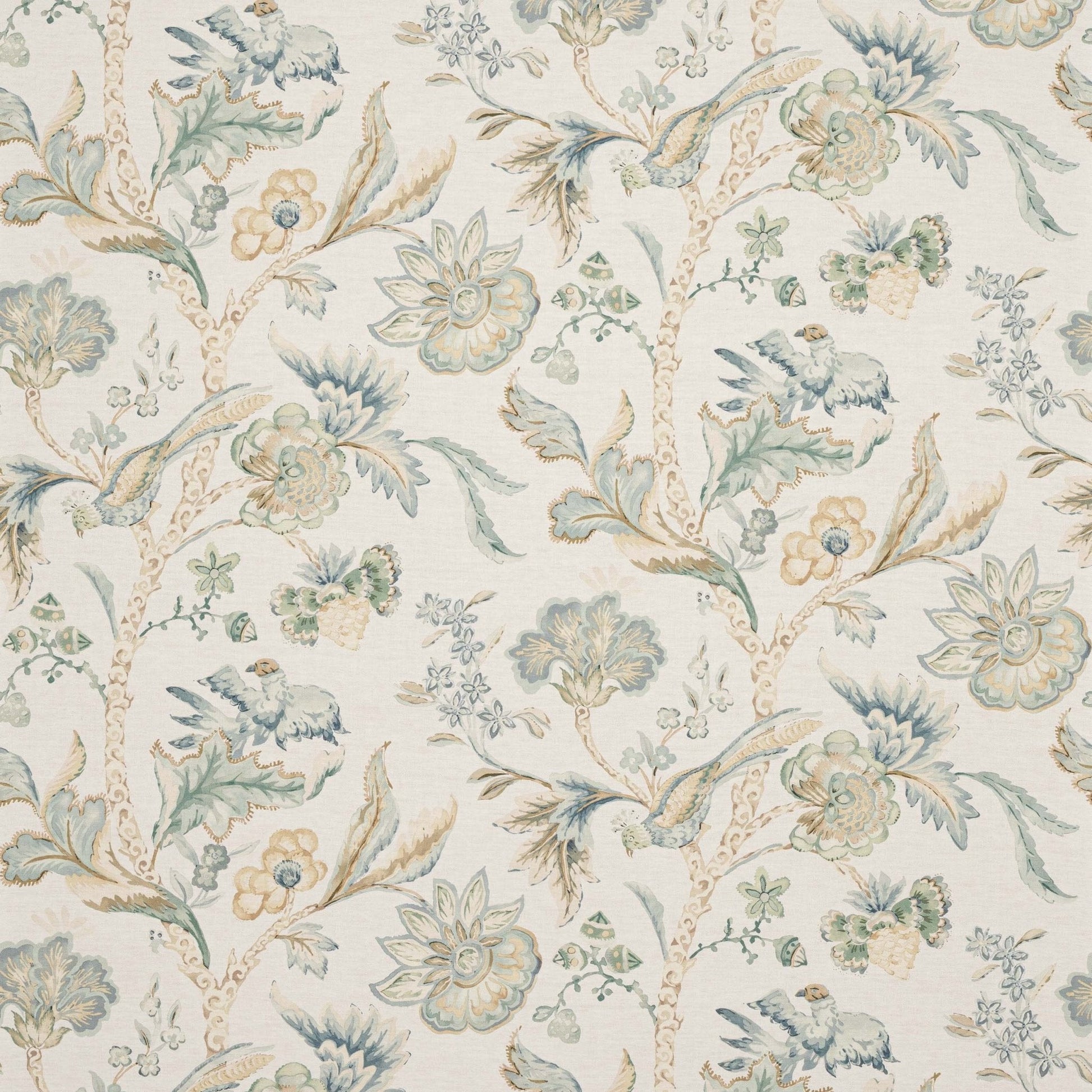 Belevedere Wallcovering Wallpaper - Aqua/Beige - Colefax & Fowler - W7026-02