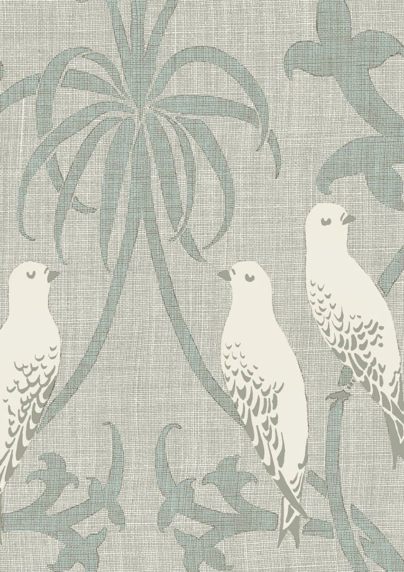Bella Wallpaper - Smoke - Lewis & Wood - Premier Wallcovering