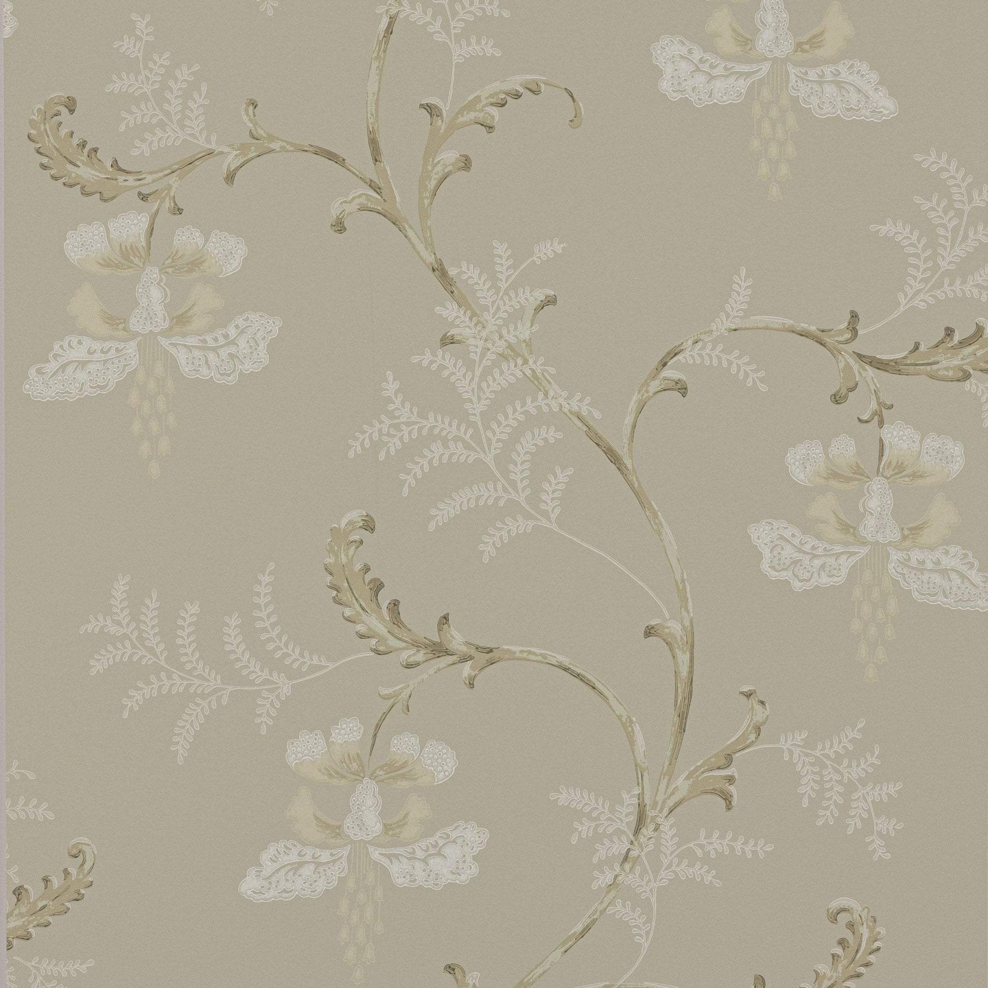 Bellflower Wallpaper - Silver - Colefax & Fowler - 07127/04