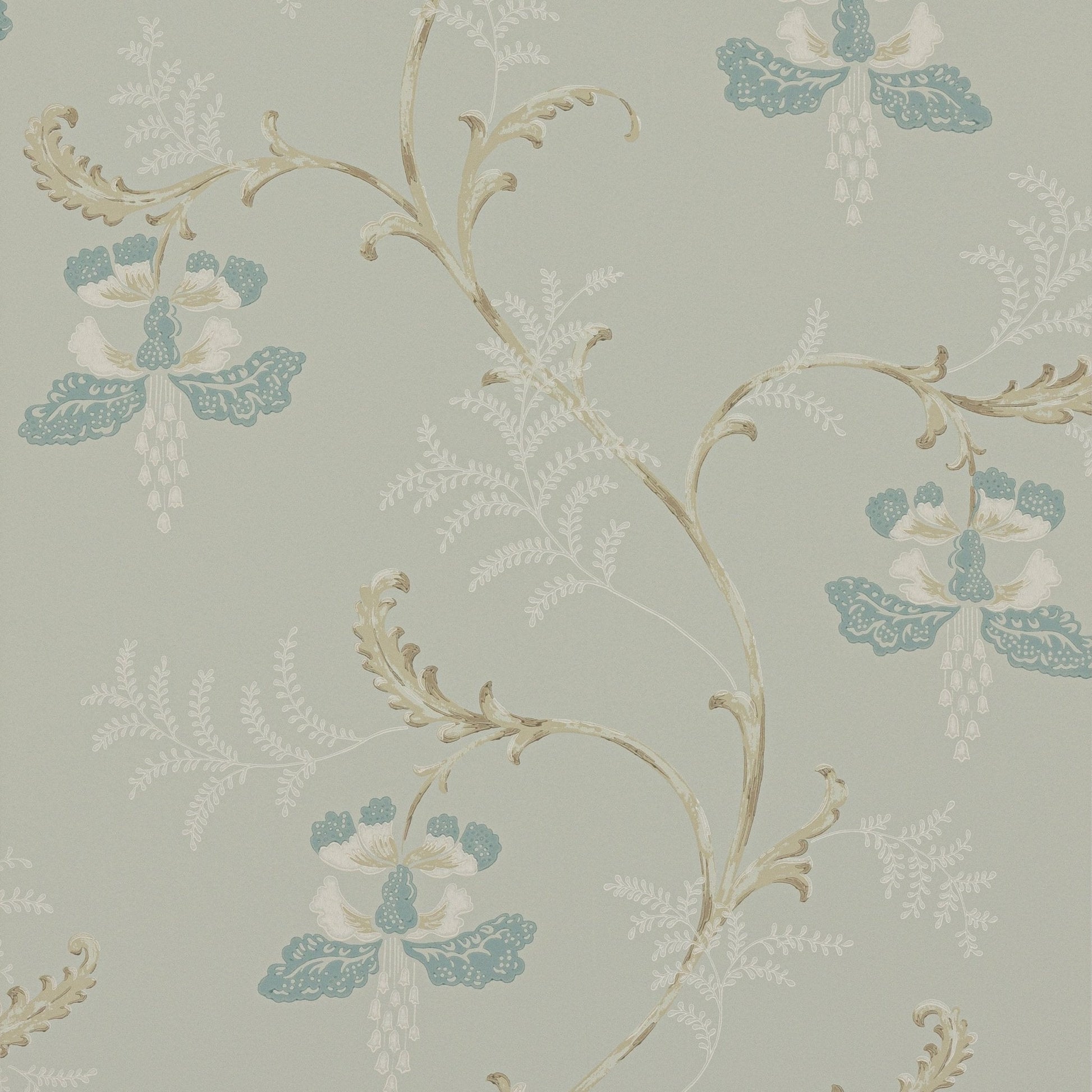 Bellflower Wallpaper - Aqua - Colefax & Fowler - 07127/03