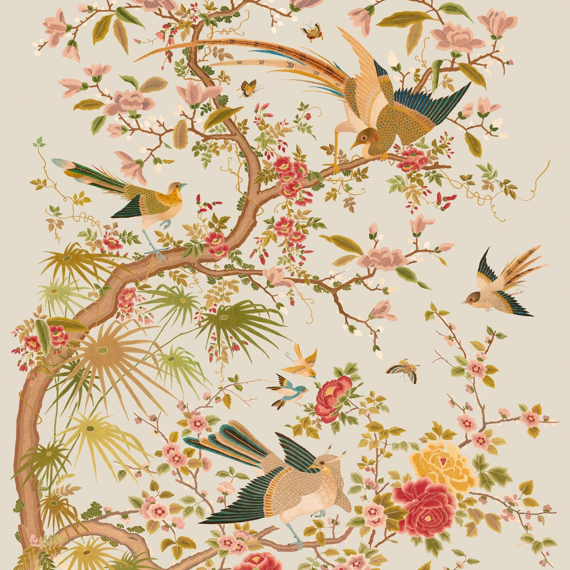 Belmont Wallcovering Wallpaper - Aqua - Colefax & Fowler - W7031-02