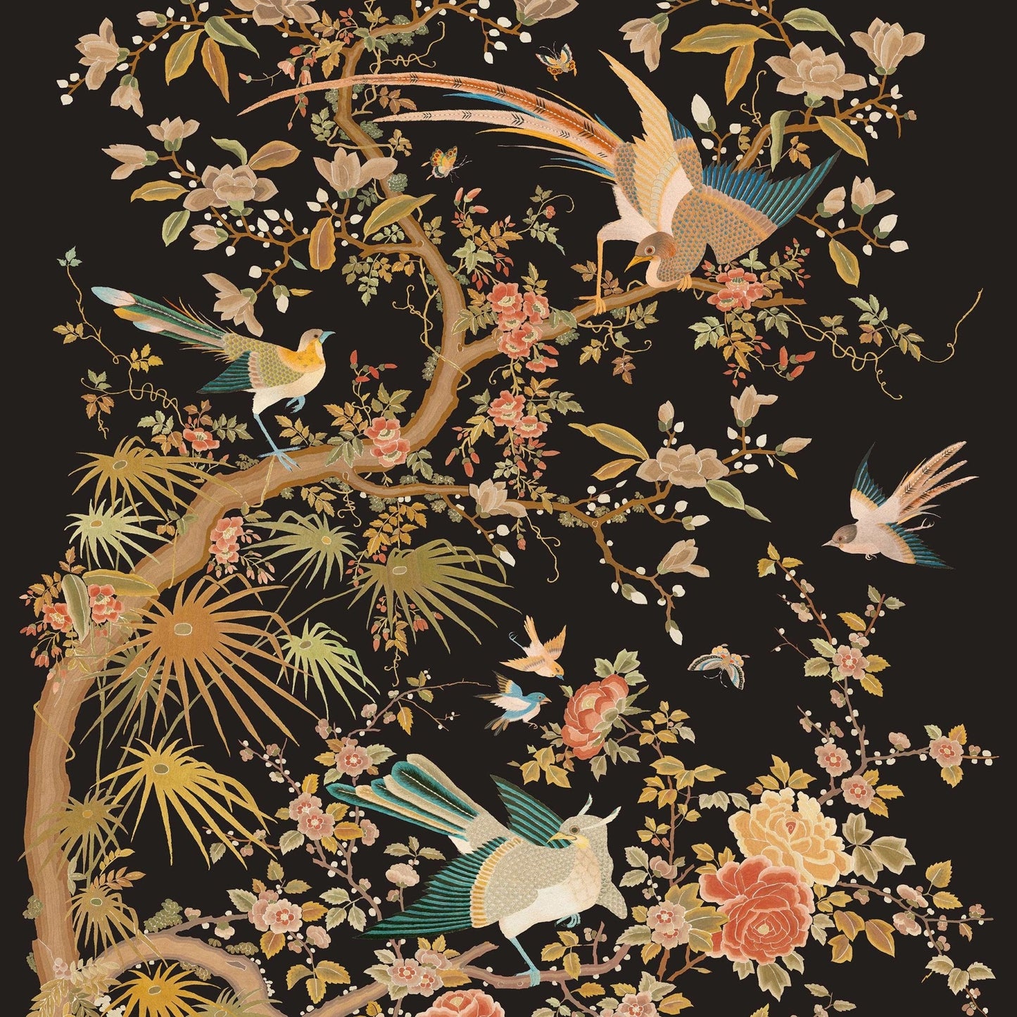 Belmont Wallcovering Wallpaper - Black - Colefax & Fowler - W7031-03