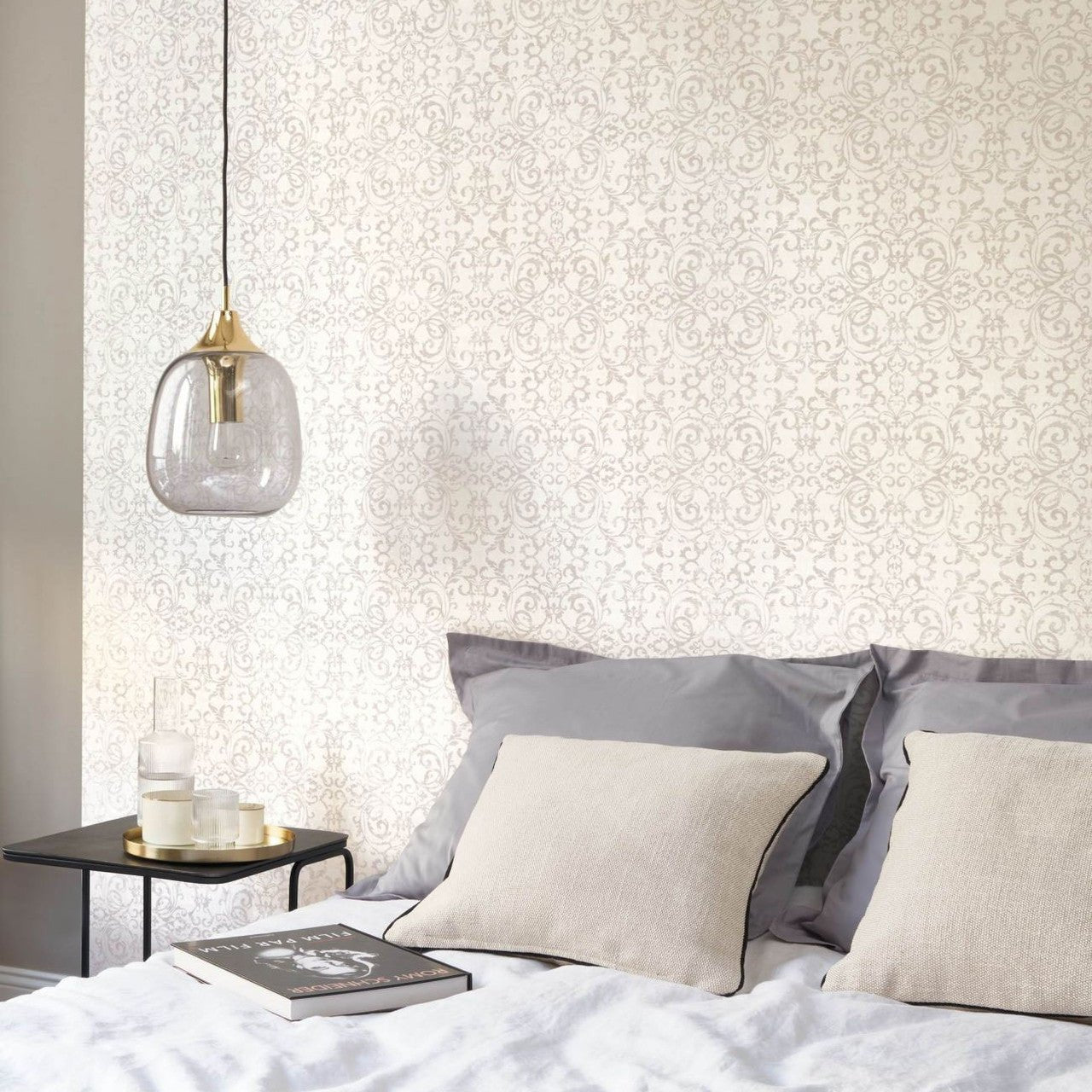Belvedere Vienne Wallpaper - Vert De Gris - Casadeco - 87517120 - Premier Wallcovering