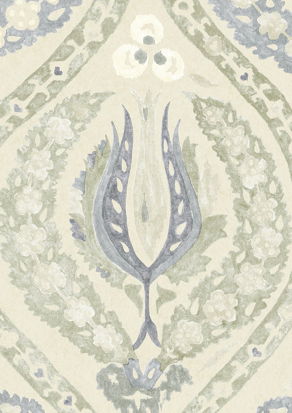 Benaki Wallpaper - Green Slate - Lewis & Wood - Premier Wallcovering