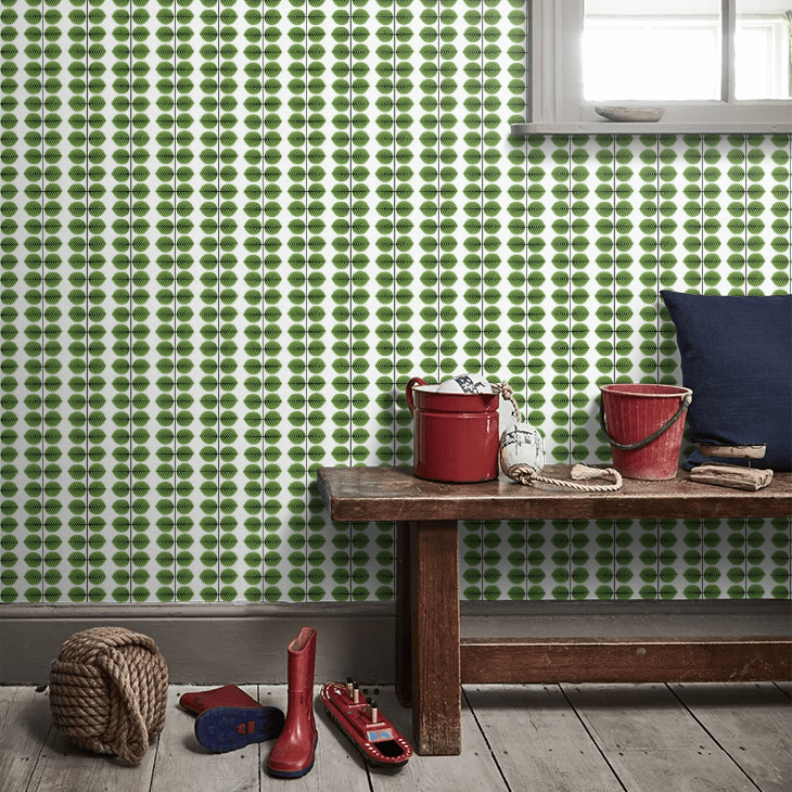 Bersa Wallpaper - Green - Boråstapeter - 1750 - Premier Wallcovering