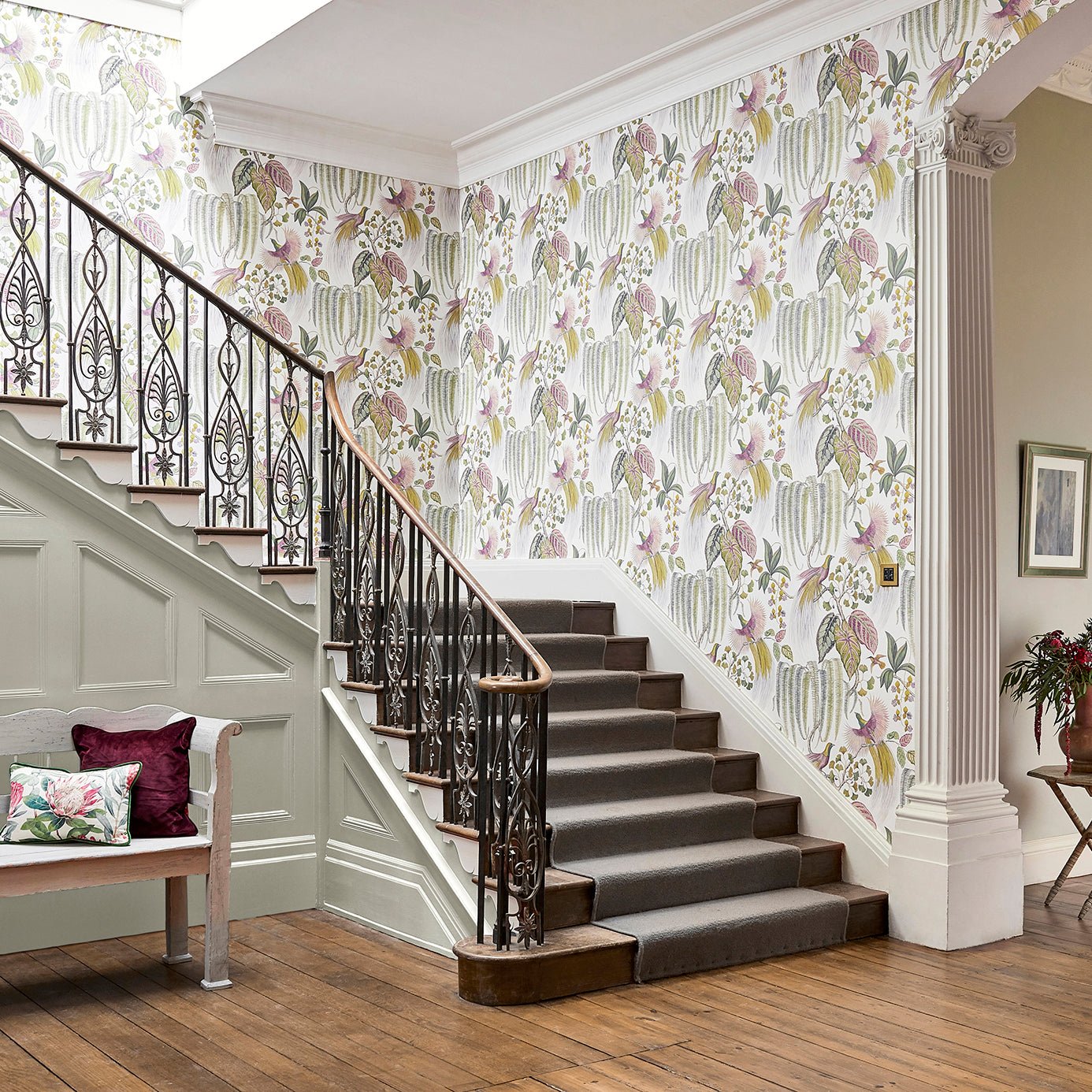 Bird Of Paradise Wallpaper - Linen - Sanderson - DGLW216652