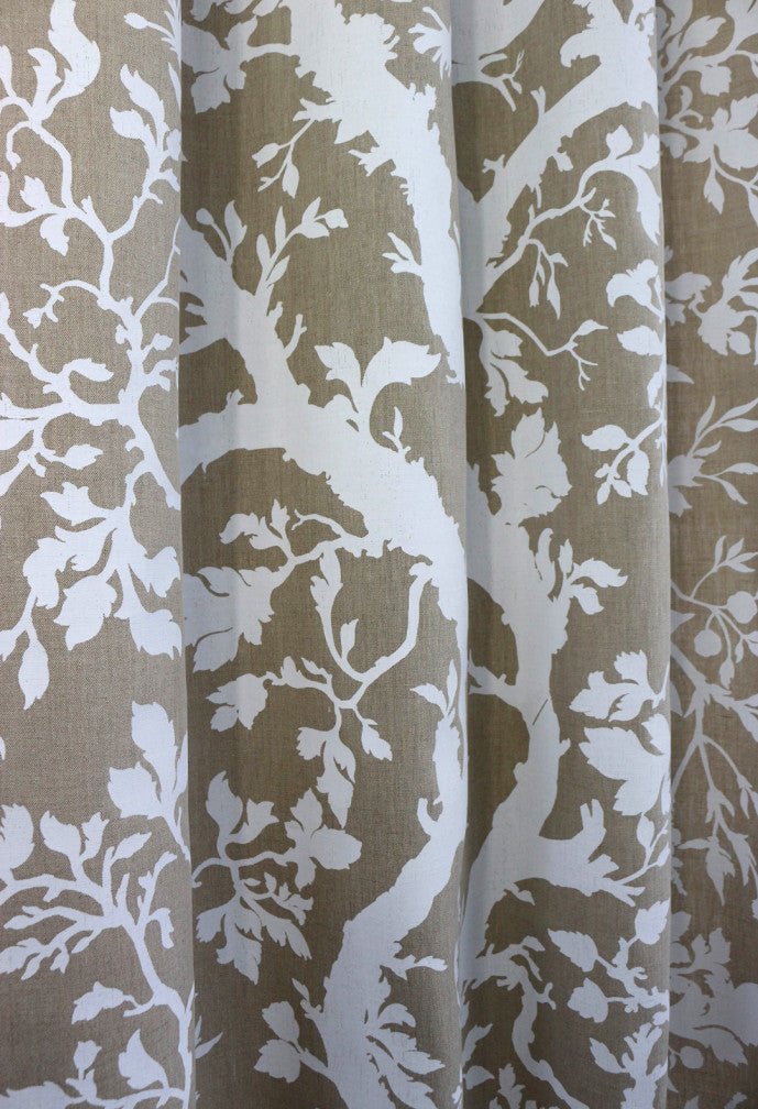 Birdbranch Fabric - White - Timorous Beasties - BB/1614/01 - Premier Wallcovering