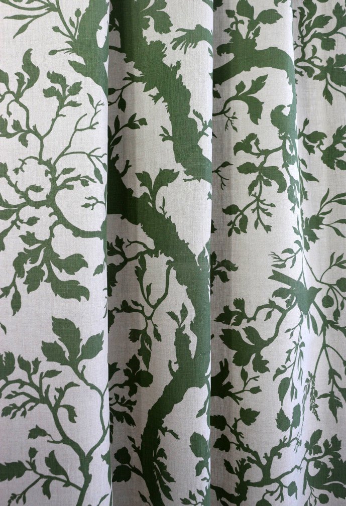 Birdbranch Fabric - Olive Green - Timorous Beasties - BB/1614/07 - Premier Wallcovering