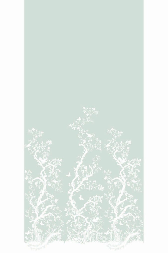 Birdbranch Wallpaper Panels - White on Mitchell - Timorous Beasties - EX/BIRD/5001/02 - Premier Wallcovering