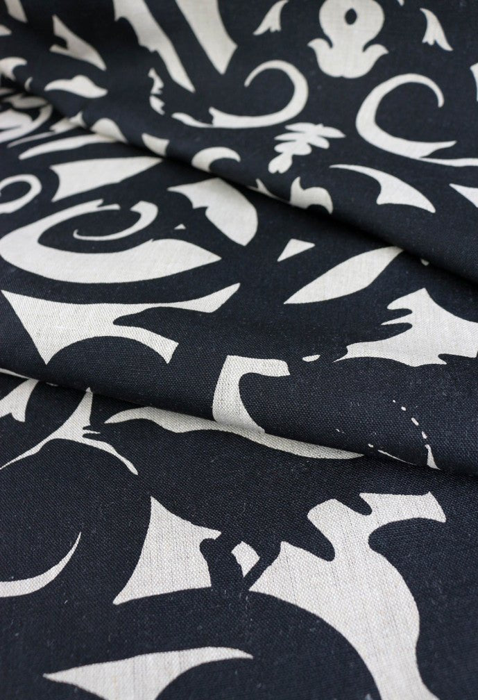 Birdcage Fabric - Black - Timorous Beasties - BRC/1614/02 - Premier Wallcovering