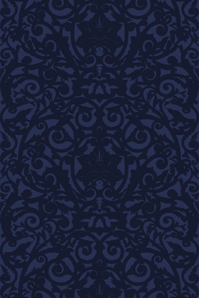 Birdcage Superwide Wallpaper - Blue on Navy - Timorous Beasties - SWP/BRC/08 - Premier Wallcovering
