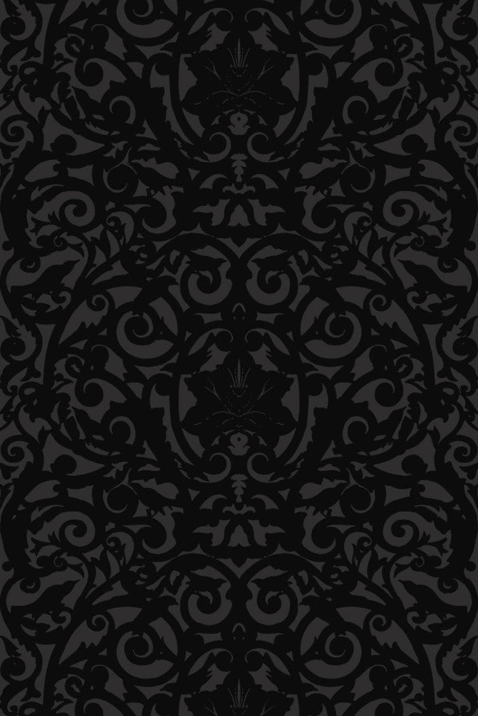 Birdcage Superwide Wallpaper - Black on Black - Timorous Beasties - SWP/BRC/BLK/05 - Premier Wallcovering