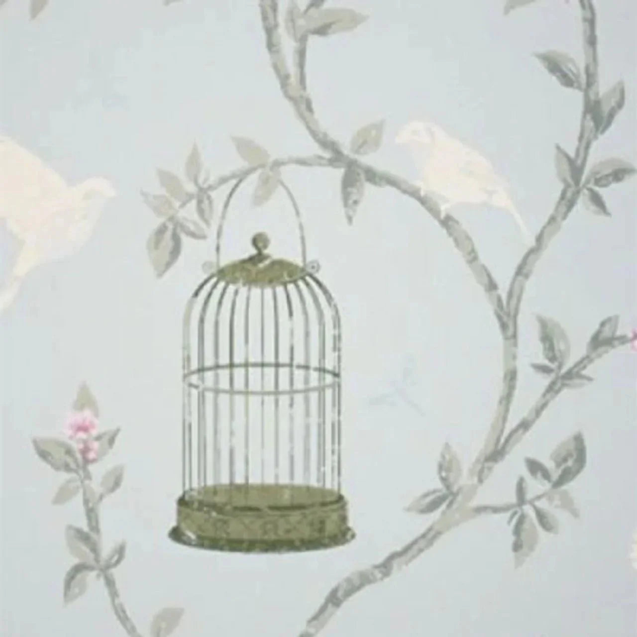 Birdcage Walk Wallpaper - Blue - Nina Campbell - NCW3770 - 03 - Premier Wallcovering