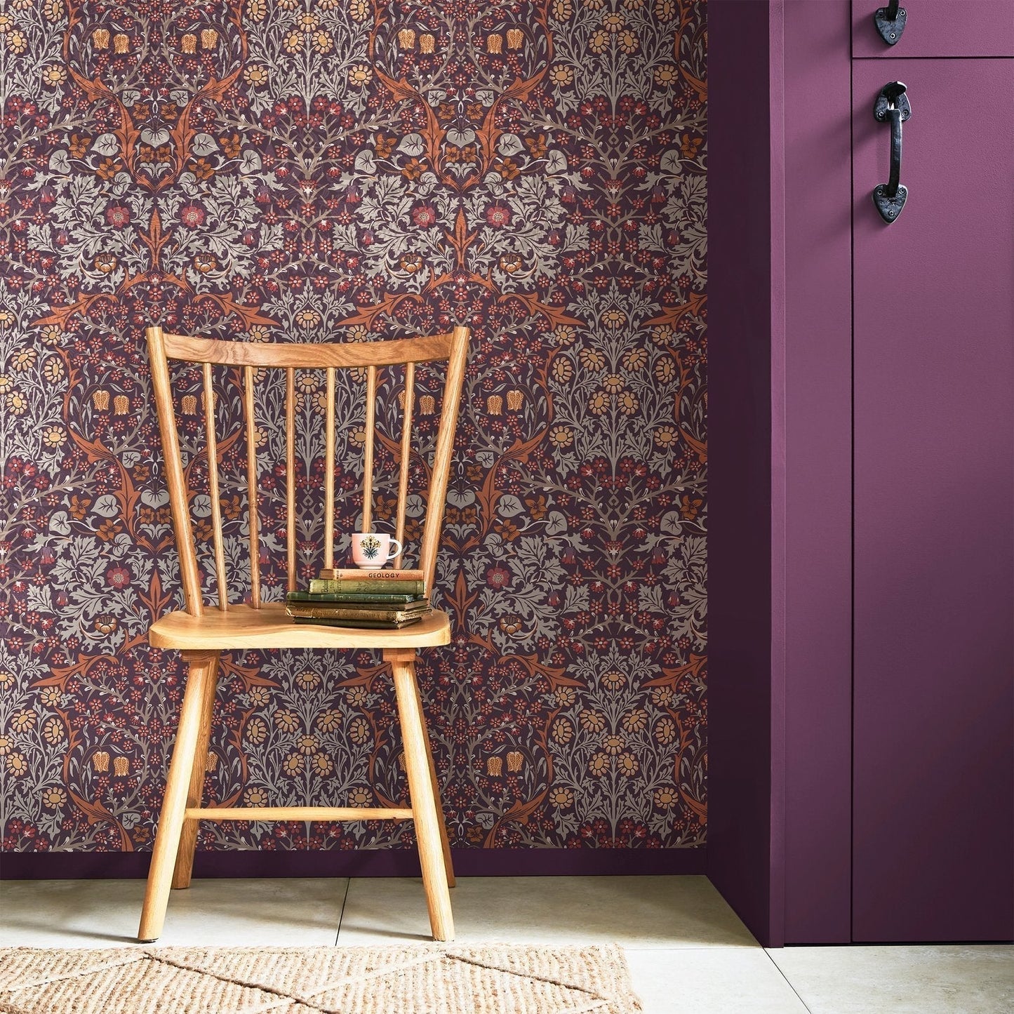 Blackthorn Wallpaper - Plum - 124249 - William Morris AH - Premier Wallcovering